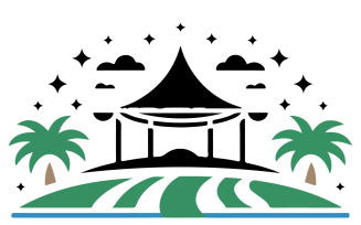 Simplified weaving symbol country club