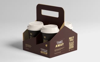 Coffee Cup & Carrier Mockup Design