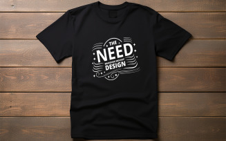 Black t-shirt mockup design | Black t-shirt mockup