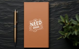 Elegant Brown Notebook Mockup