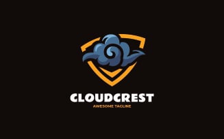 Mascot Cloud Crest Logo Design