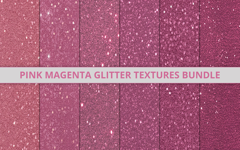 Pink & Magenta Glitter Textures Bundle – High-Resolution Sparkle Digital Papers Background