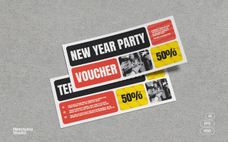 Bold Creative New Year Voucher