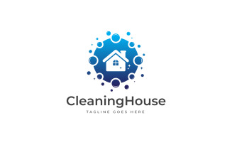 House Cleaning Service Logo Design Template