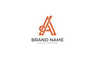 Letter A Arrow Logo Design Template