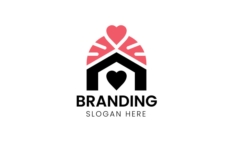 Love or heart home logo-1049 Logo Template