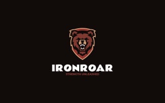 Mascot Bear Head Logo Design 23