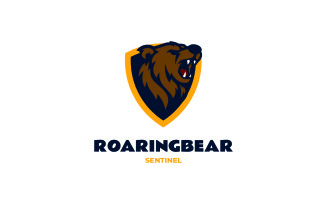Mascot Roar Bear Logo Design