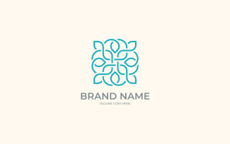 Organic Botanical Minimal Flower Logo design Template