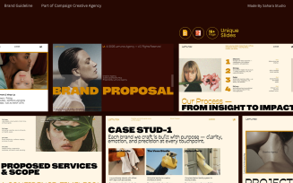 Brand Proposal Presentation Template | Luxury Editorial PowerPoint & Google Slides.