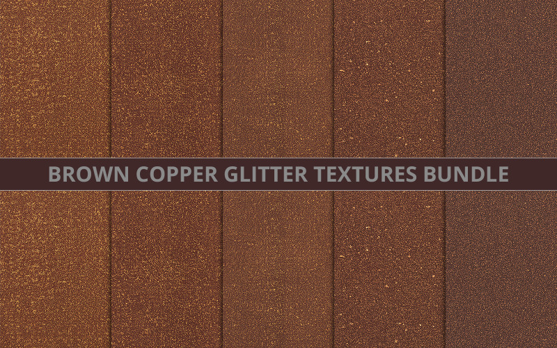 Brown Copper Glitter Textures Bundle Background