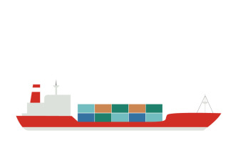 Cargo Ship Vessel in Port for Global Trade