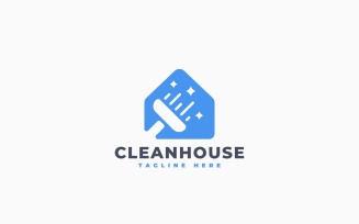 Clean House Logo Template Design