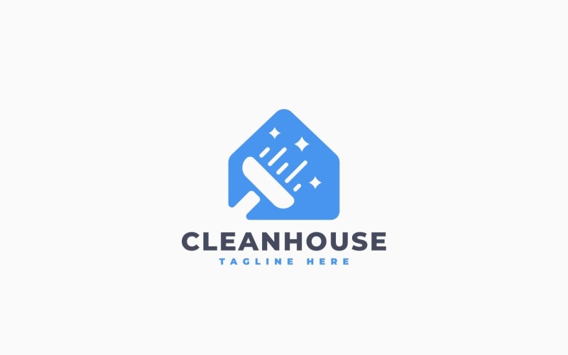 Clean House Logo Template Design