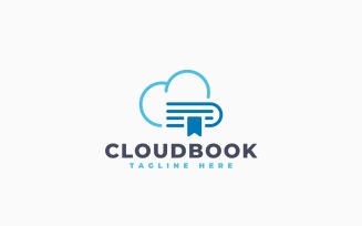 Cloud Book Logo Template Design
