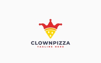 Clown Pizza Logo Template Design