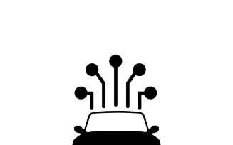 Connected Car Network Icon for Smart Vehicles