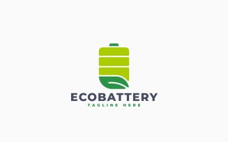 Eco Battery Logo Template Design