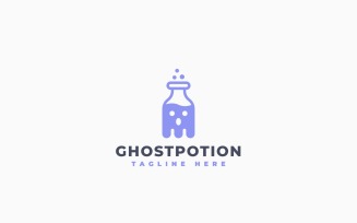 Ghost Potion Logo Template Design