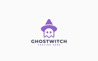 Ghost Witch Logo Template Design