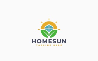 Home Sun Logo Template Design