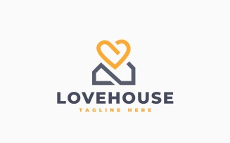 Love House Logo Template Design