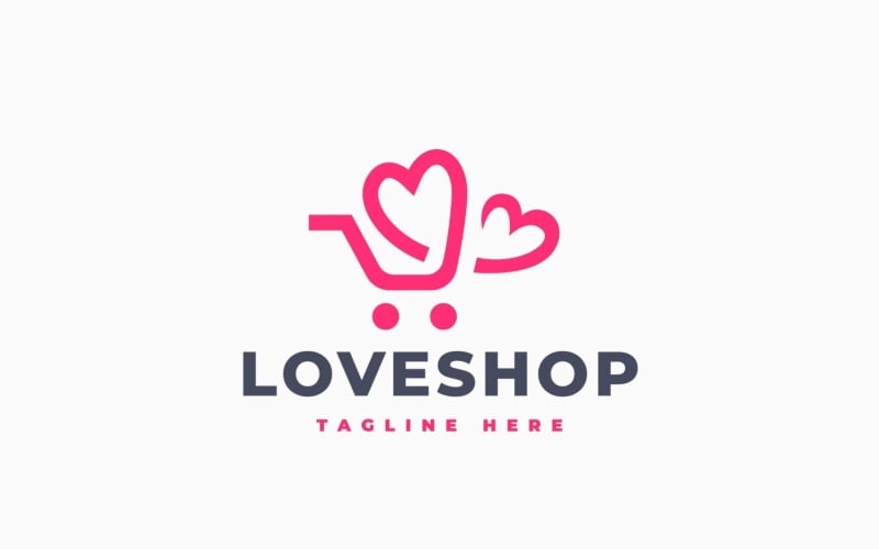 Love Shop Logo Template Design