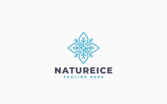 Nature Ice Logo Template Design