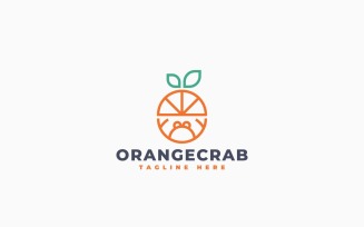 Orange Crab Logo Template Design