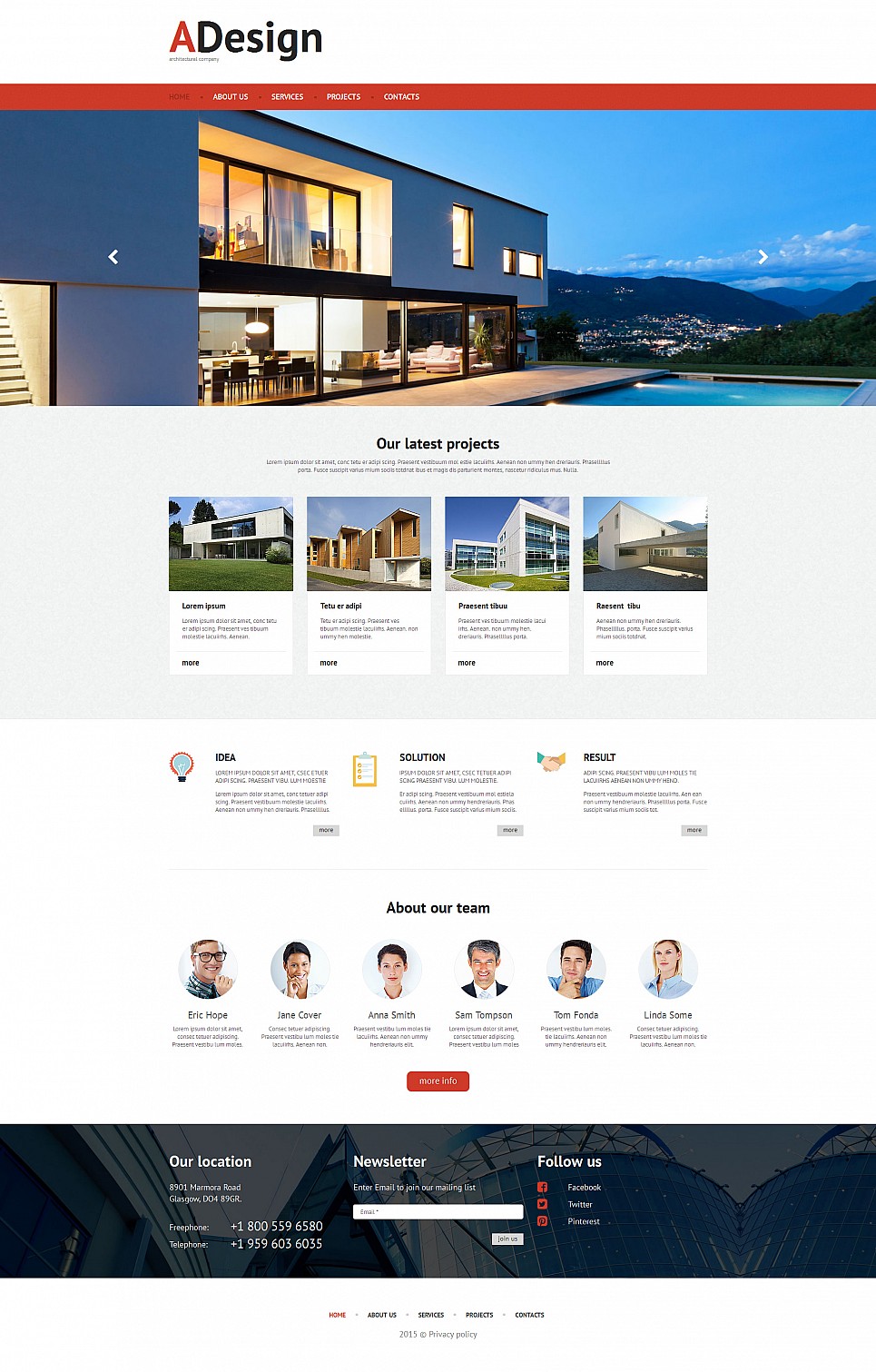 Architecture Responsive Moto CMS 3 Template New Screenshots BIG