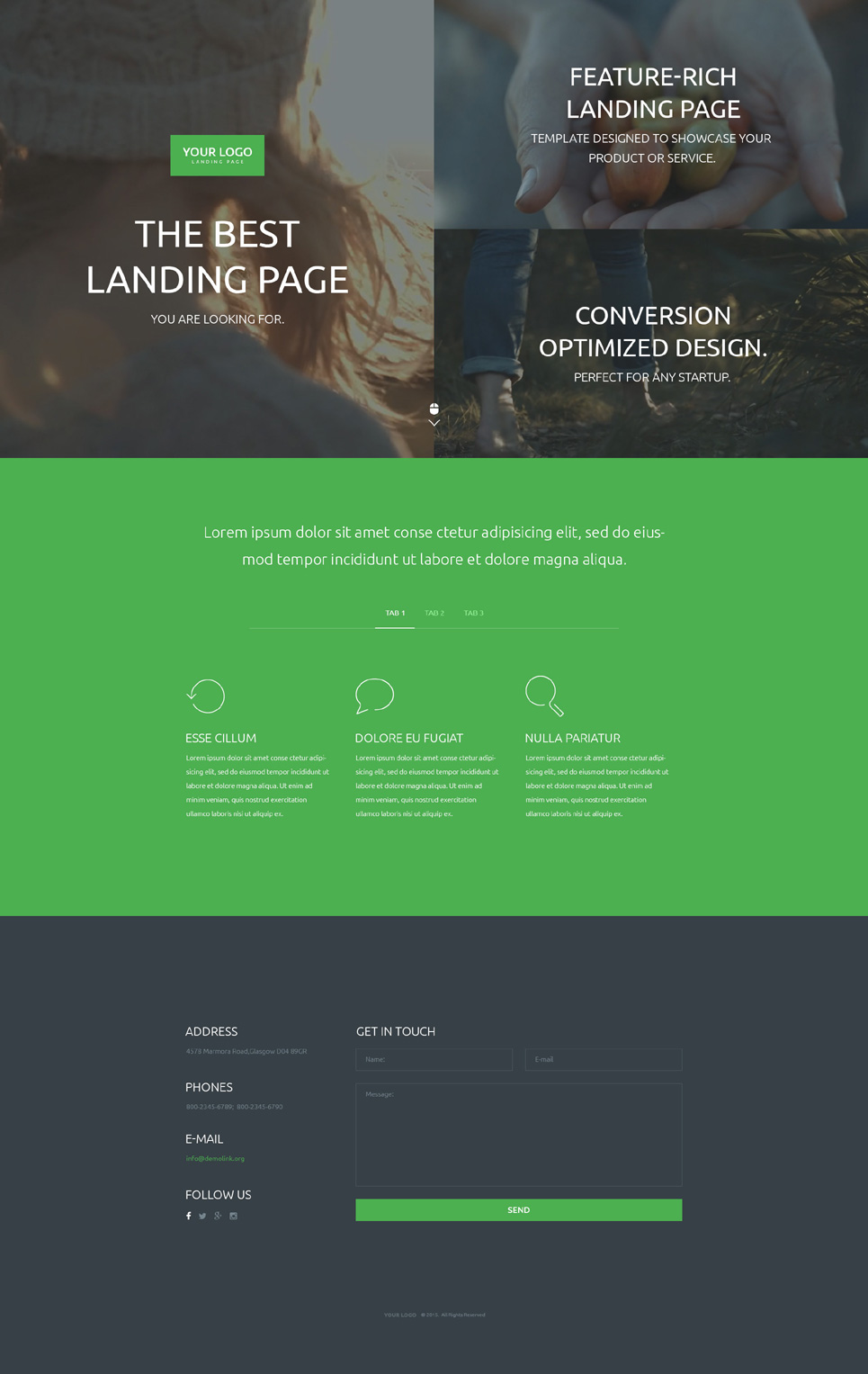 Business Responsive Landing Page Template New Screenshots BIG