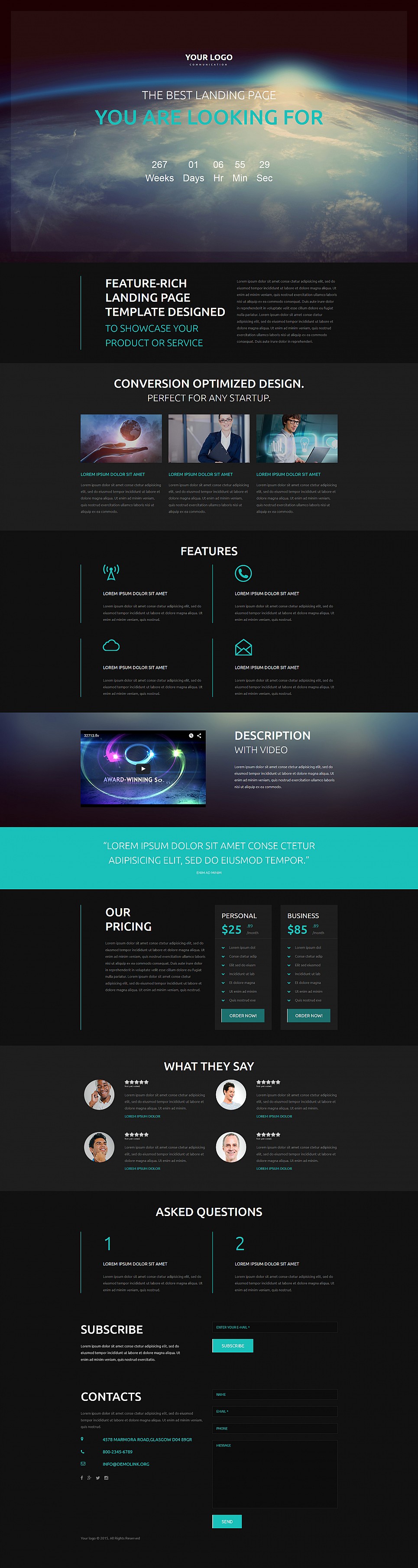 Communications Responsive Moto CMS 3 Template New Screenshots BIG