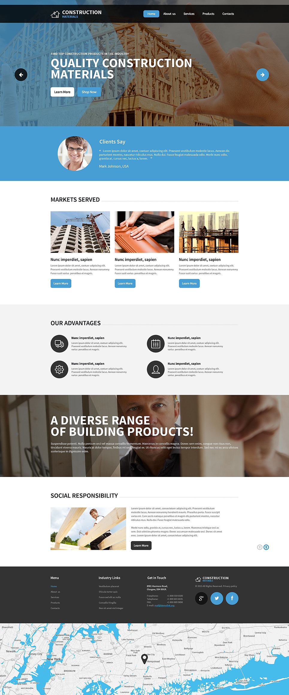 Construction Company Responsive Website Template New Screenshots BIG