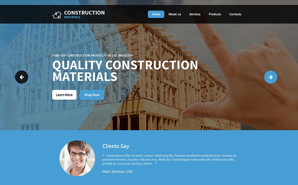 Construction Company Responsive Website Template #55373