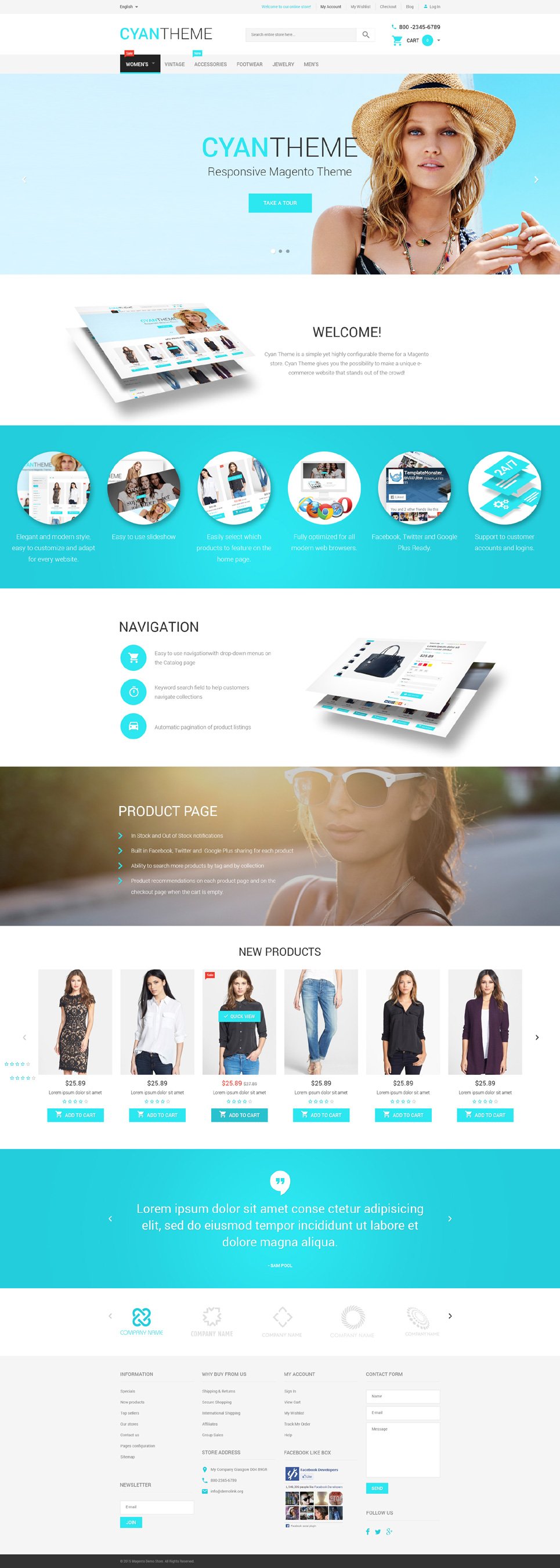 Cyan Theme Magento Theme New Screenshots BIG