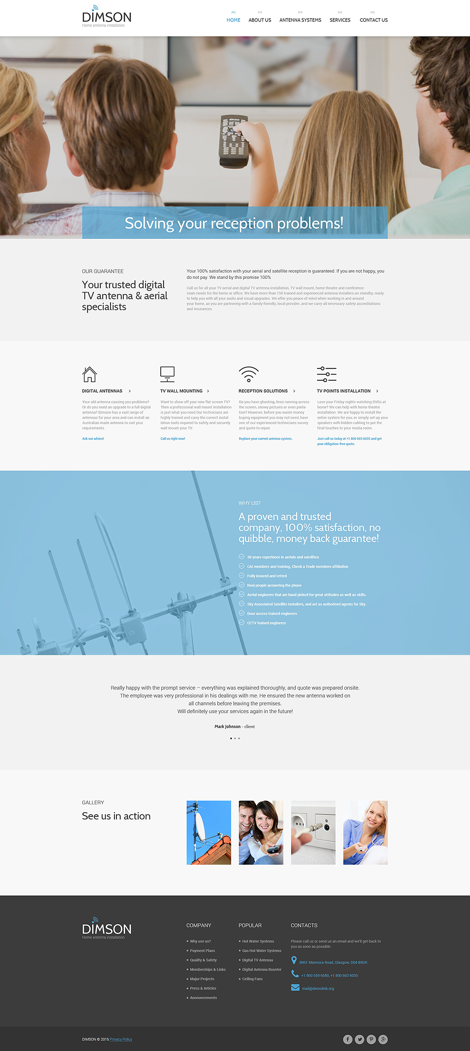 Dimson Website Template New Screenshots BIG
