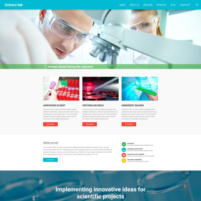 Drupal шаблон "Scientific Experiment" #55344