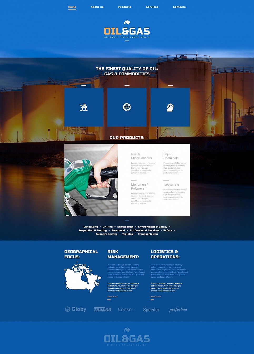 Gas & Oil Responsive Moto CMS 3 Template New Screenshots BIG