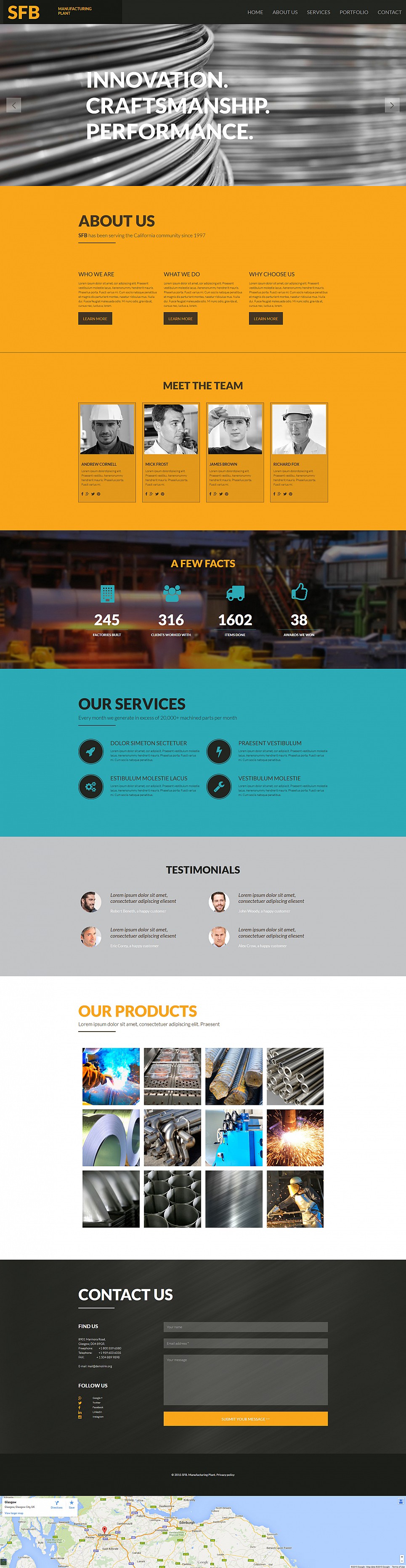 Industrial Responsive Moto CMS 3 Template New Screenshots BIG