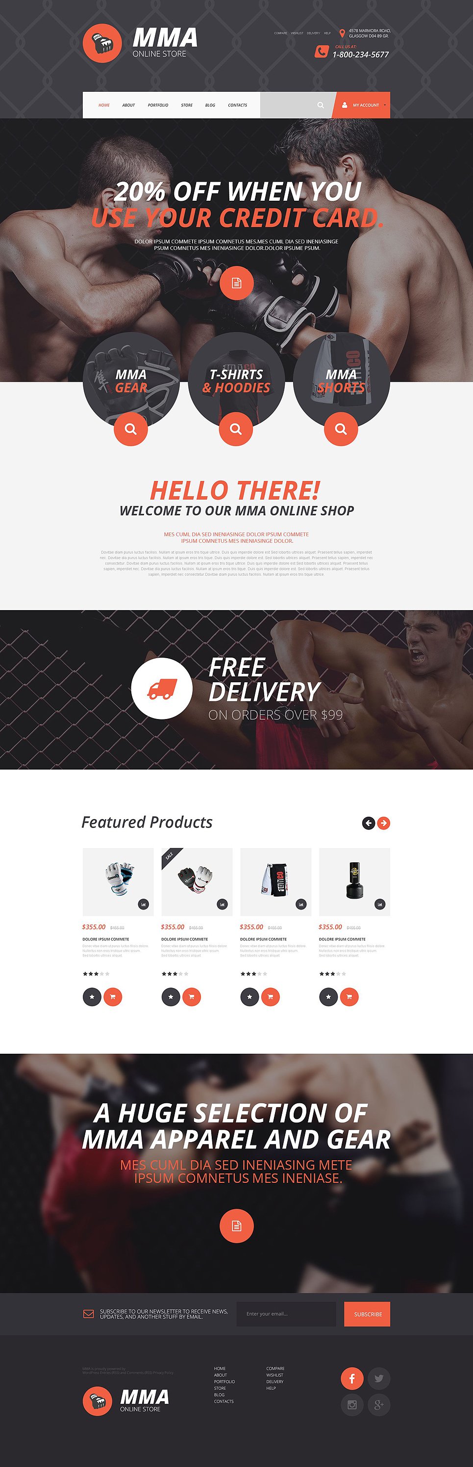 MMA Shopify Theme New Screenshots BIG