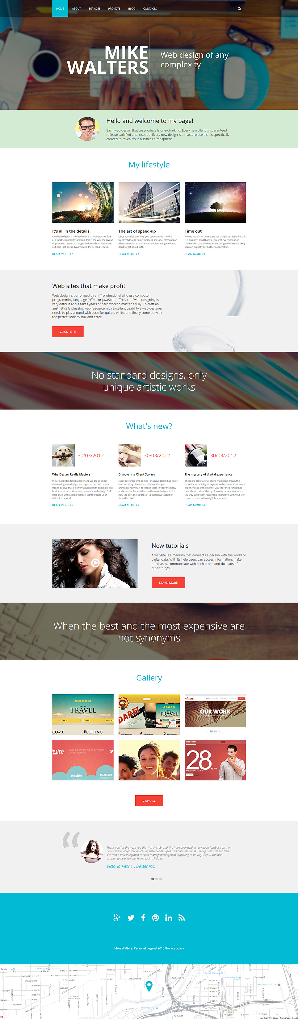 Personal page Drupal Template New Screenshots BIG