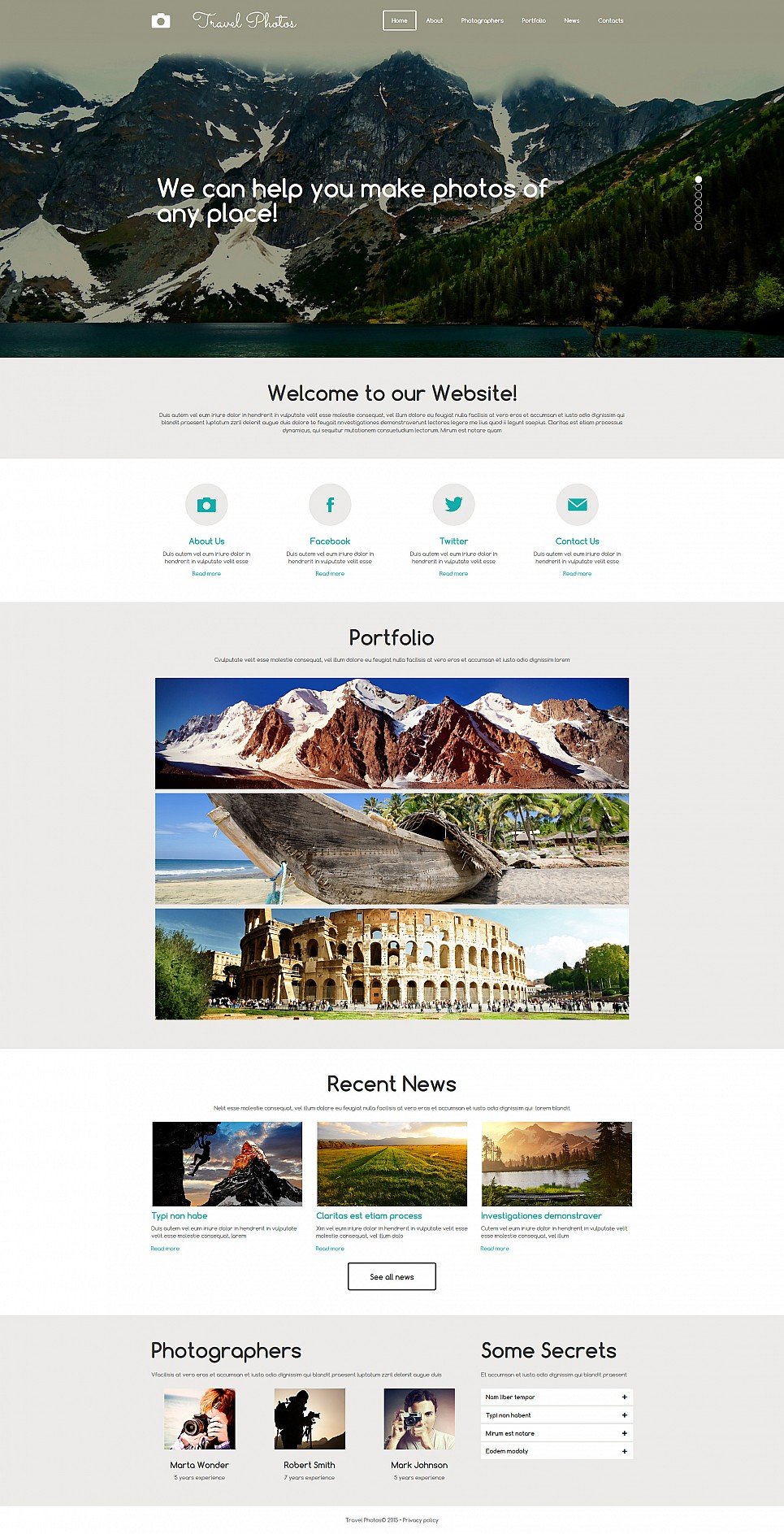 Photographer Portfolio Responsive Moto CMS 3 Template New Screenshots BIG