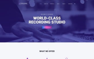 TopSound - Recording Studio Modern Multipage HTML Website Template
