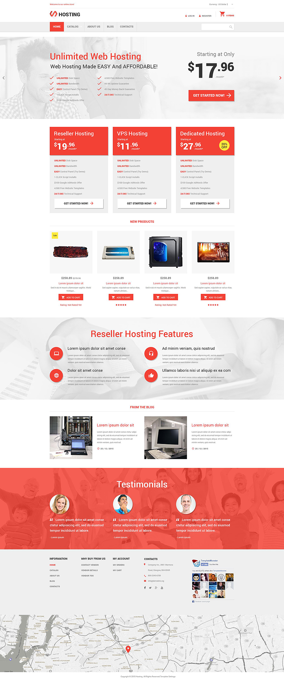 Unlimited Hosting VirtueMart Template New Screenshots BIG