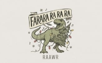 Farara Ra Ra Ra Ra Ra Ra Dinosaur PNG, Funny Christmas T Rex Shirt PNG, Holiday Dino Design,
