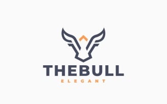 Head Bull Logo Template Design