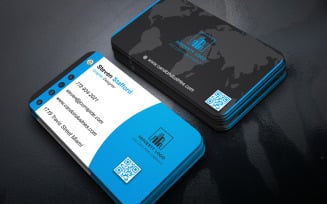 Minimal Modern Double-Sided Business Card Template PSD