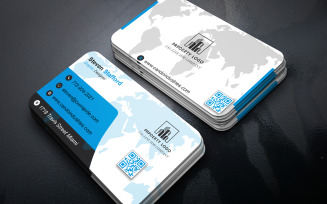 Modern Minimalist Double-Sided Business Card Template PSD
