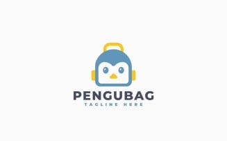 Penguin Bag Logo Template Design