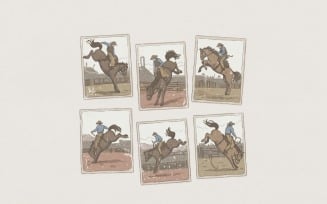 Rodeo Cowboy PNG, Vintage Western Horse Riding Art, Rustic Printable Shirt Design, Cowboy PNG